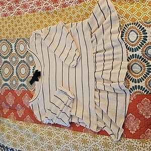 Anthropologie cream and black sweater size xl